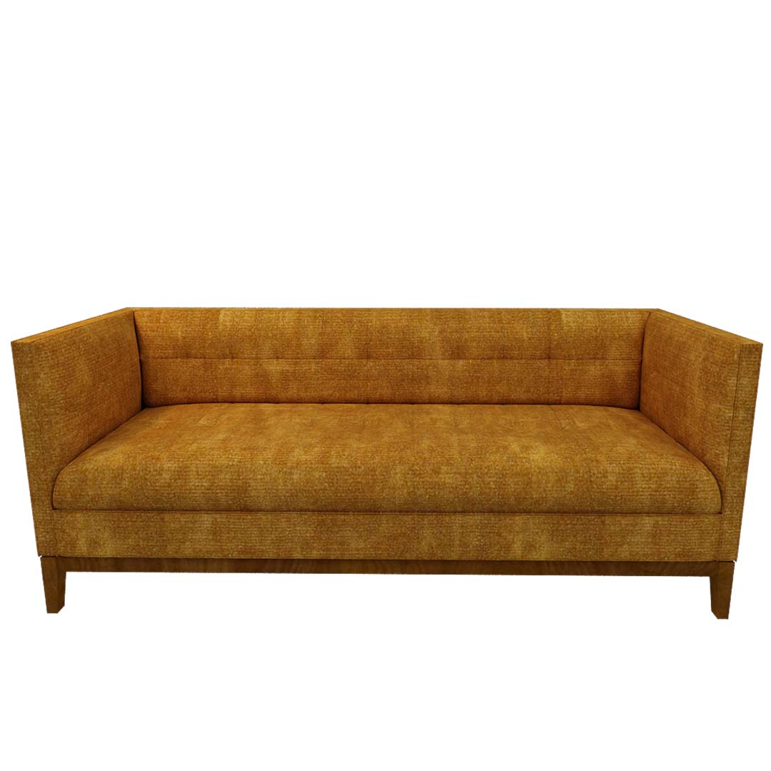 Classic 3 Seater Sofa In Dark Yellow Colour