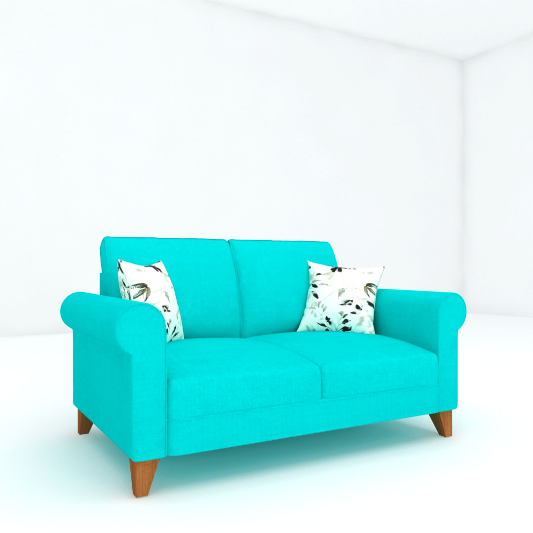 2 Seater Sofa (In Aqua Color)