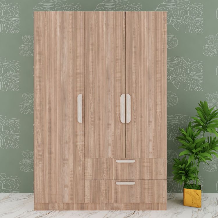 3 Door Wardrobe (In English Oak Dark)