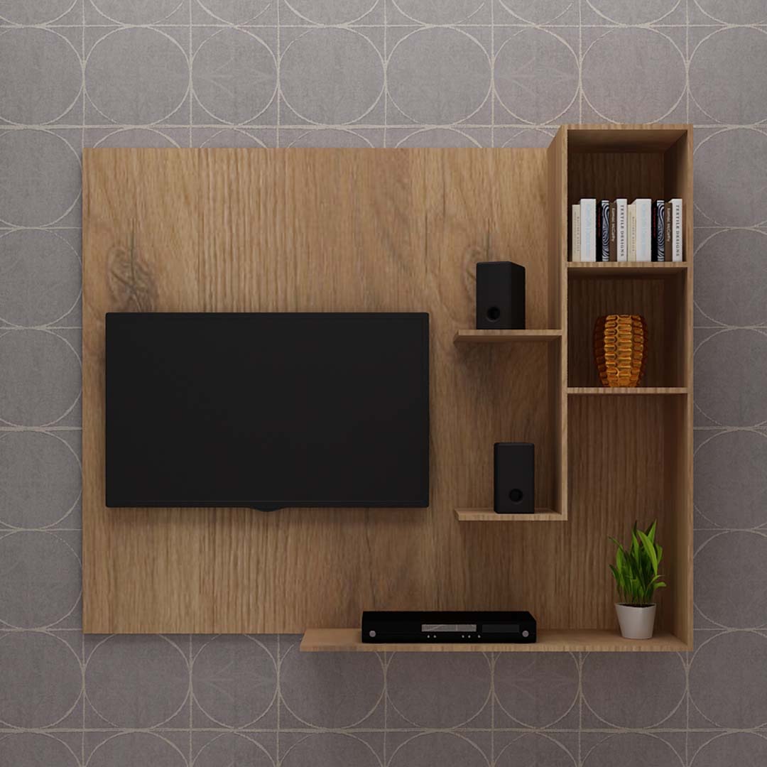 Modern Tv Unit With Open Shelf (In Matchwell)