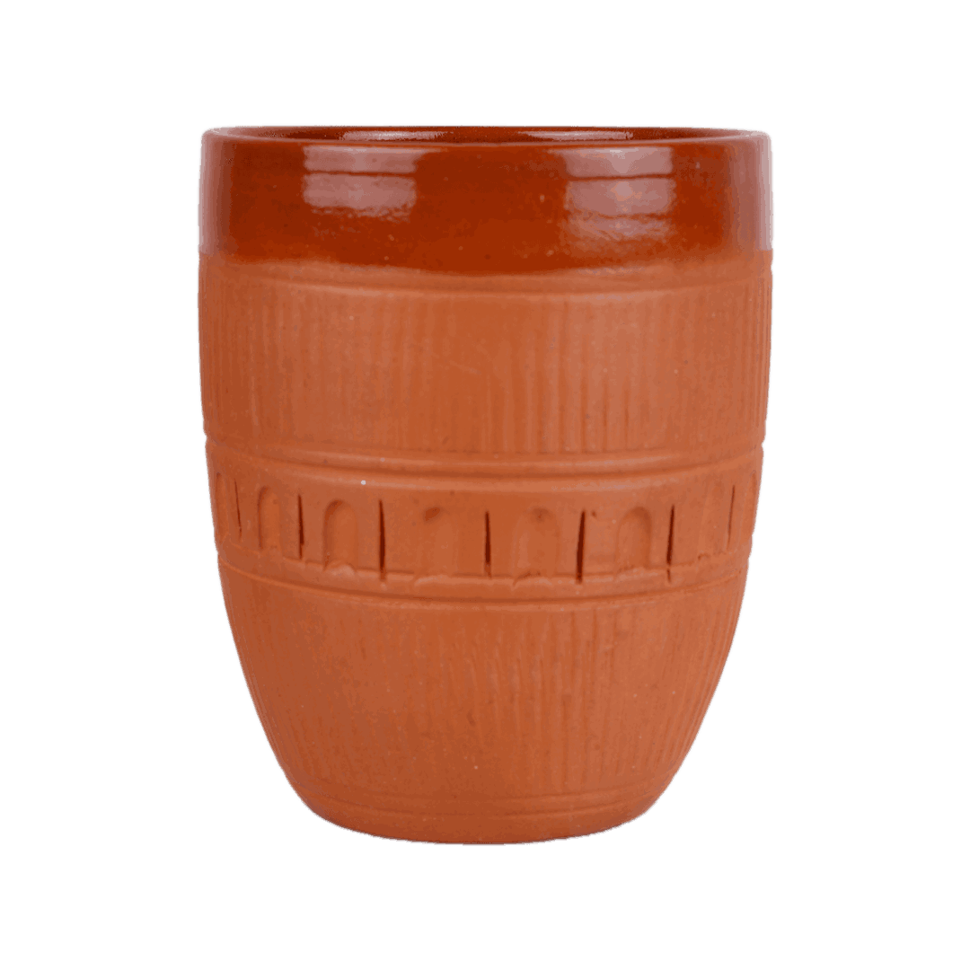 Ceramic Coffee Mug Round Brown  Color