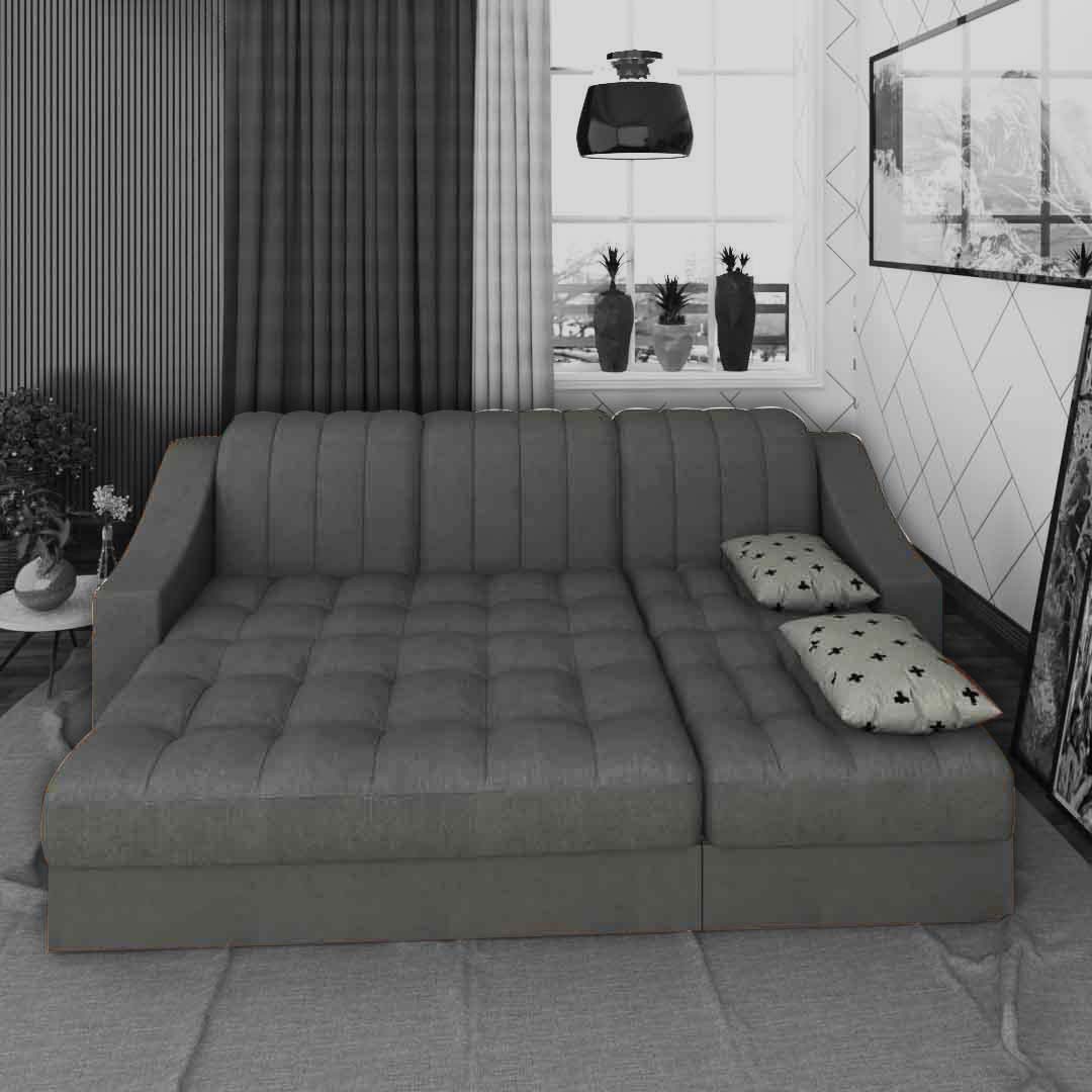 Sofa Cum Bed(Dark Grey)