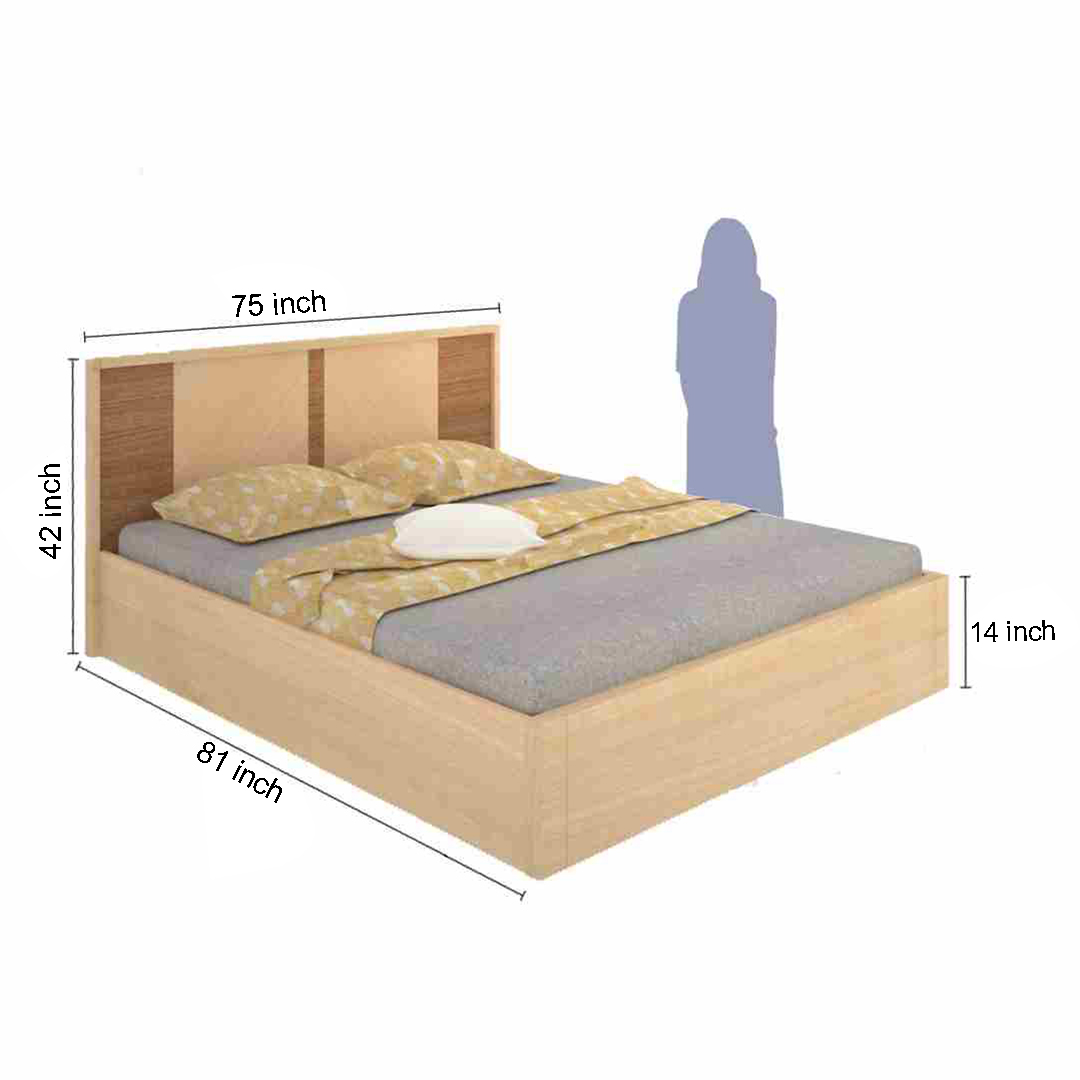 King Size Bed with Hydraulic In Thansau Maple