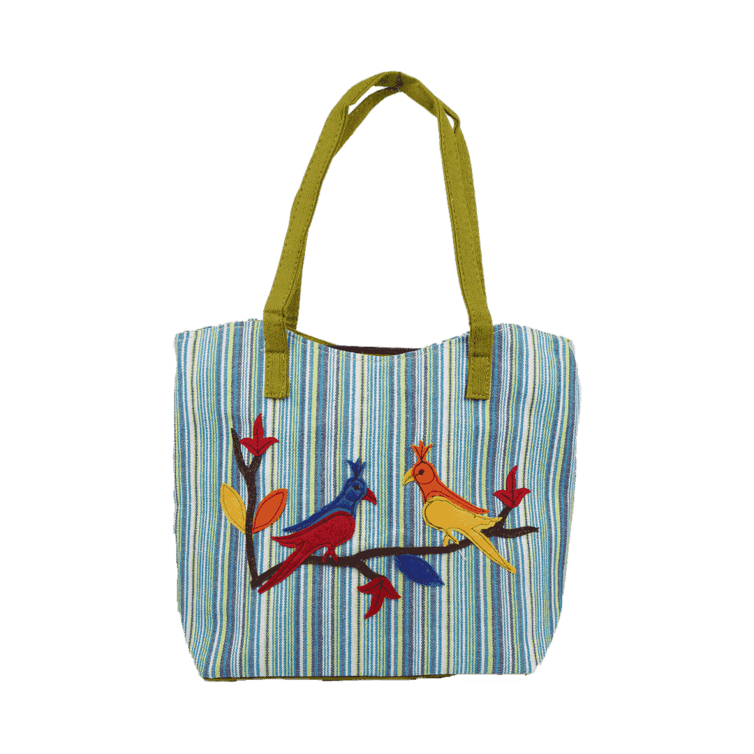 Cotton Bag Bird (Green Color) Canvas Bag