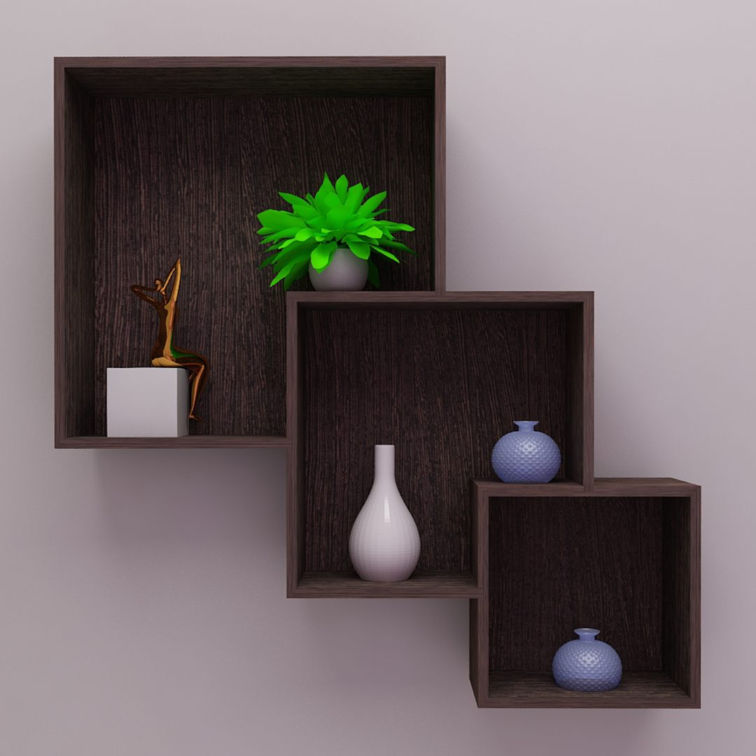 Wall Mounted Shelf Set of 3