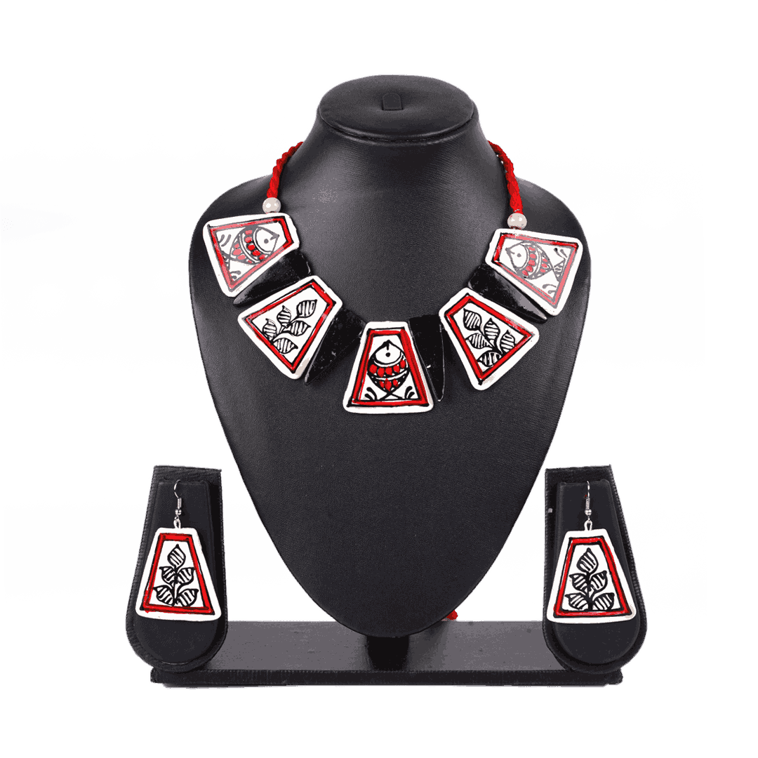 Chokar Mix Maxx Black & White Ceramic Pendant