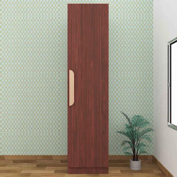 Compact Single Door Wardrobe In Rose Wood