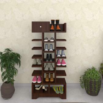 Shoe Rack (In  Classic  Planked  Finish)
