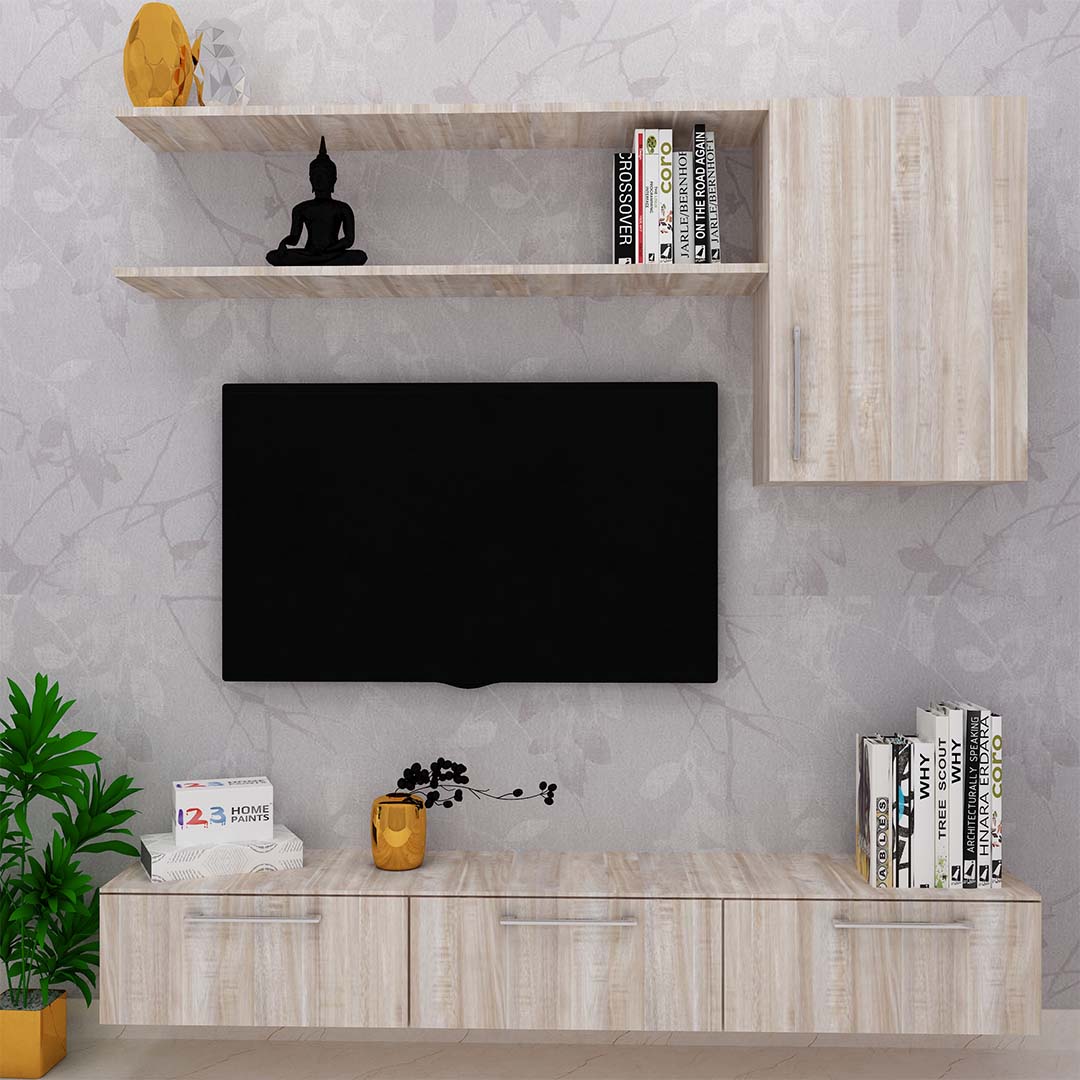 Multi Purpose Tv Unit In English Oak Light