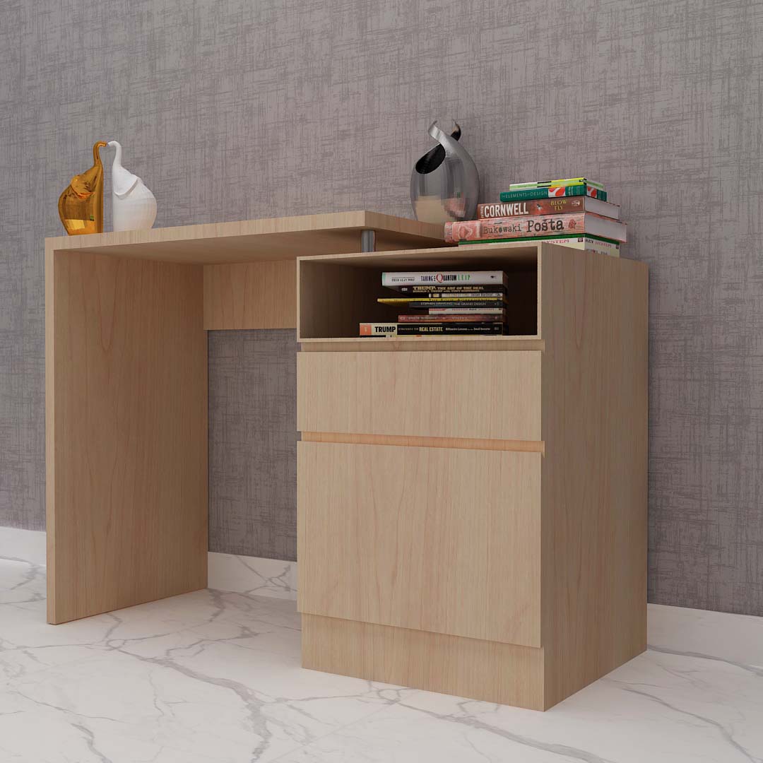 Ebansal Wood Workstation Study Table For Office/Home In Fusion Maple