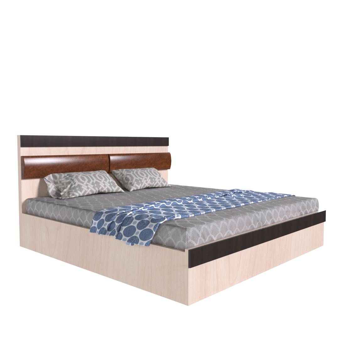 Queen Size Big Storage Bed In F Maple Finish