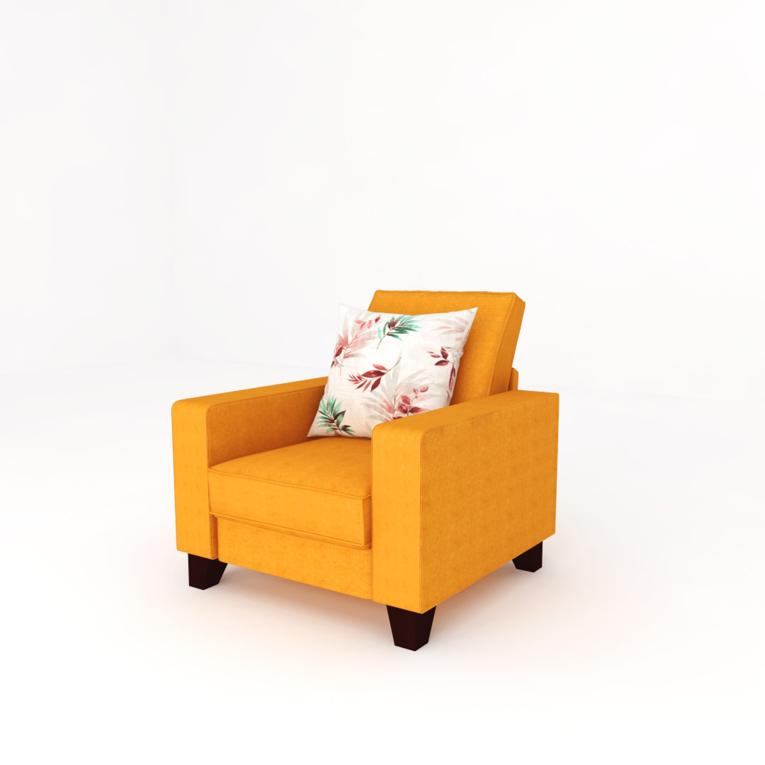  1 Seater sofa (In Light Gold Color)