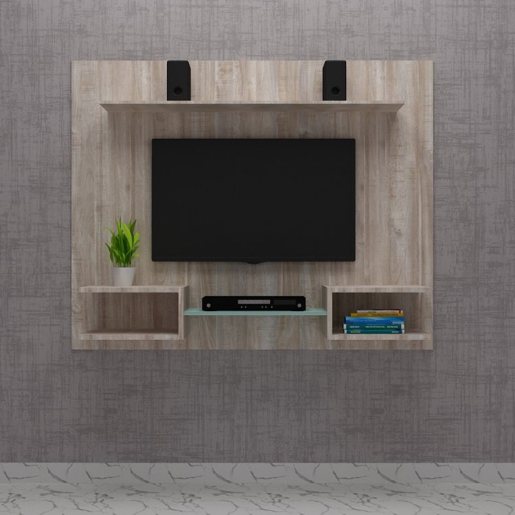 Simple stylish Tv Unit (In English Oak Light)