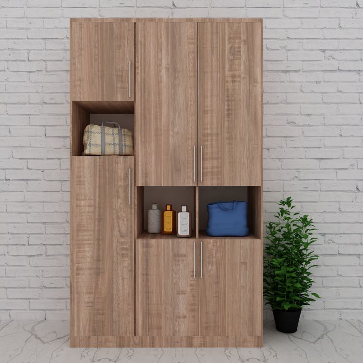 3 Door Wardrobe (In English Oak Dark)