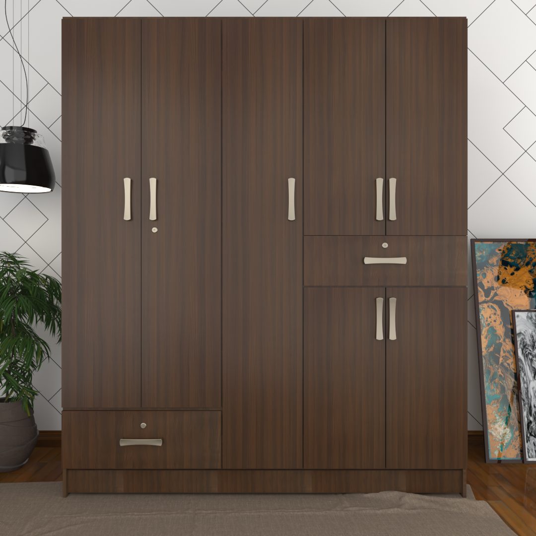 5 Door wardrobe (In Cairo Walnut Finish)