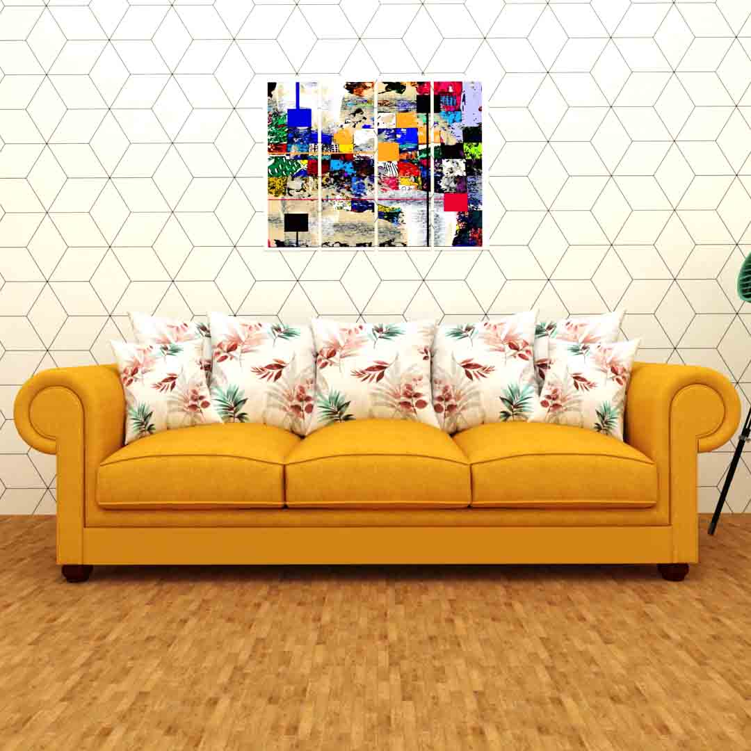 3 Seater Sofa (In yellow color)