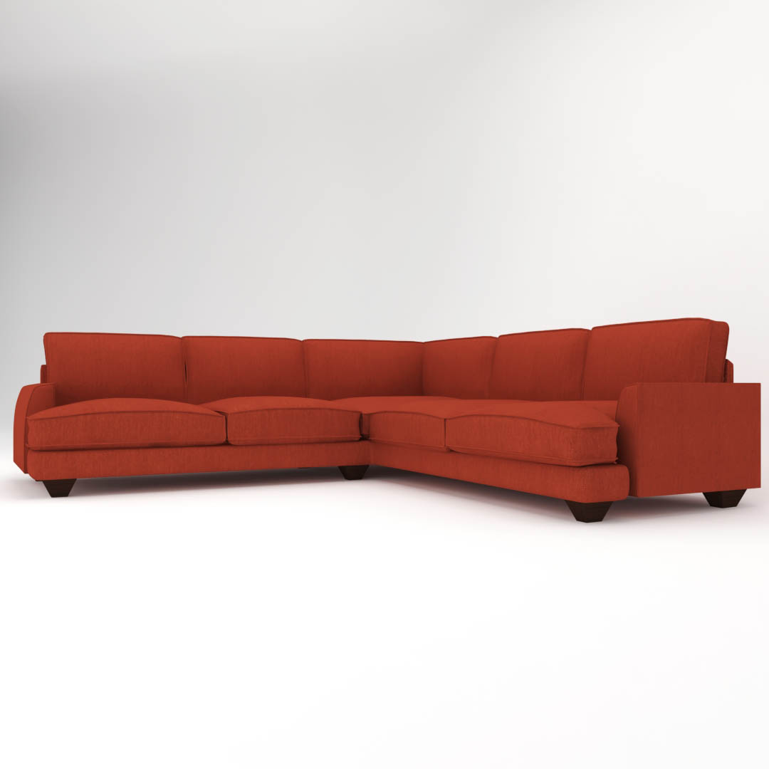 5 seater LHS Sectional Conner Sofa in Red Color 