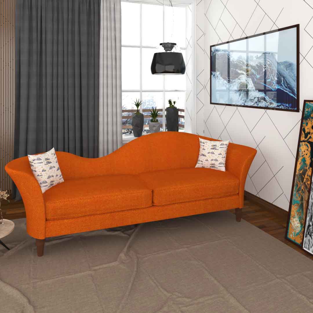 3 Seater Sofa (In Orange color)