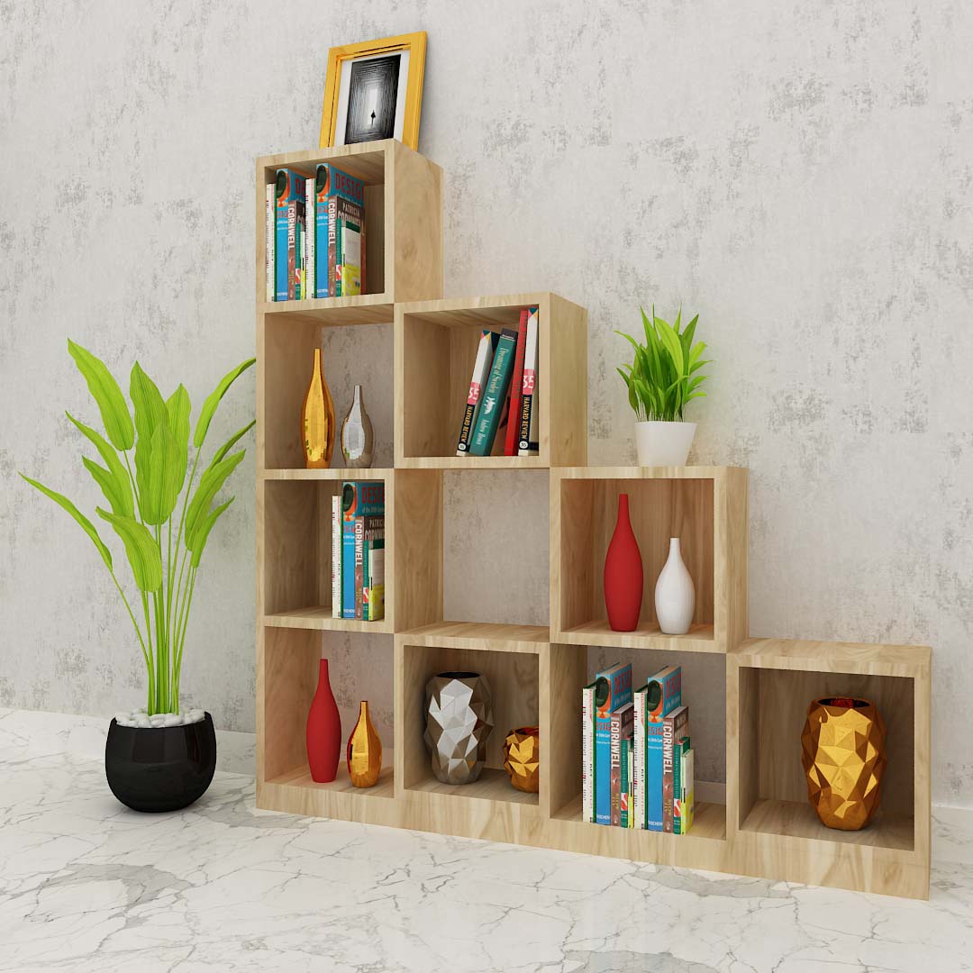 Burns 4 Shelves Book Shelf (In Sape Walnut Light)