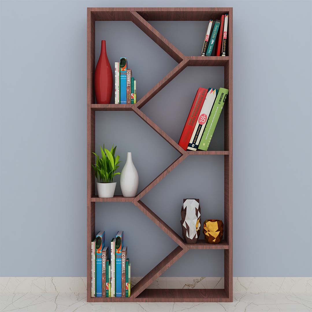 Open Bookshelves In Rose Wood