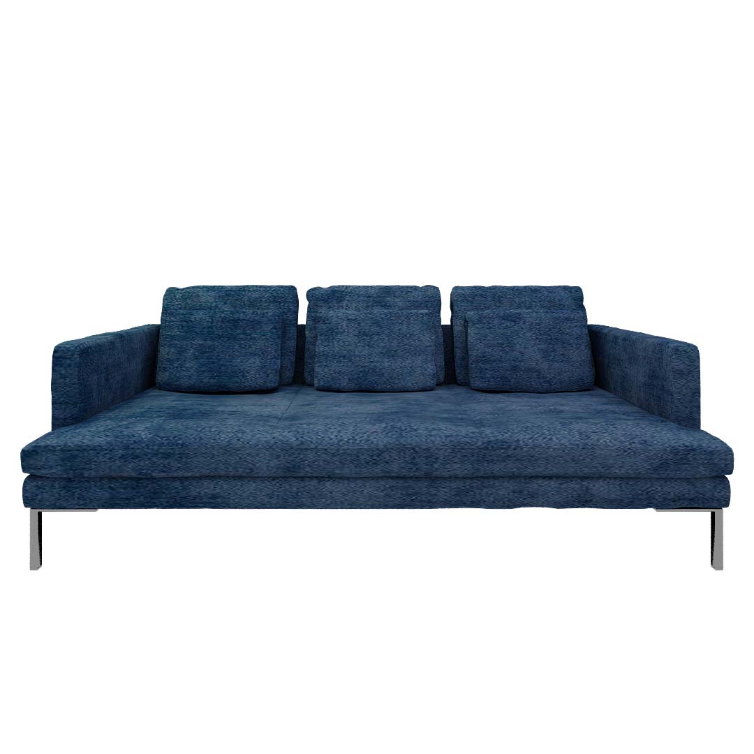 Vintage 3 Seater Sofa In Blue Colour
