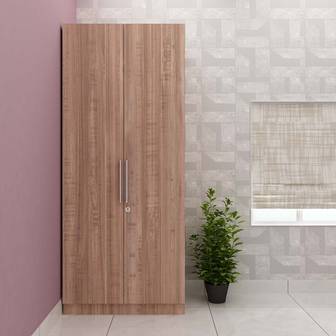 Two Door Wardrobe In English Oak Dark Finish