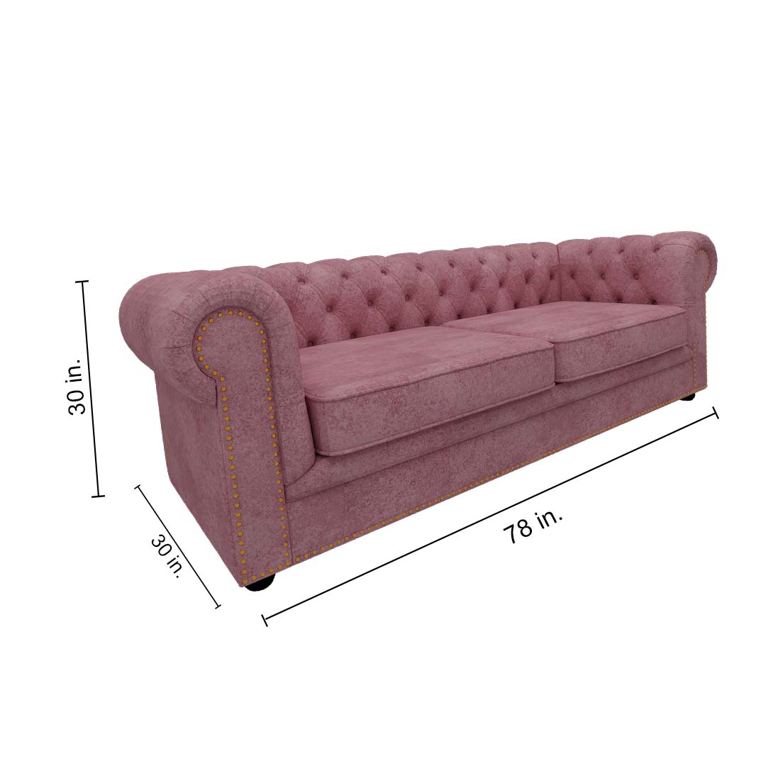 3 Seater Sofa IN Pink Colour