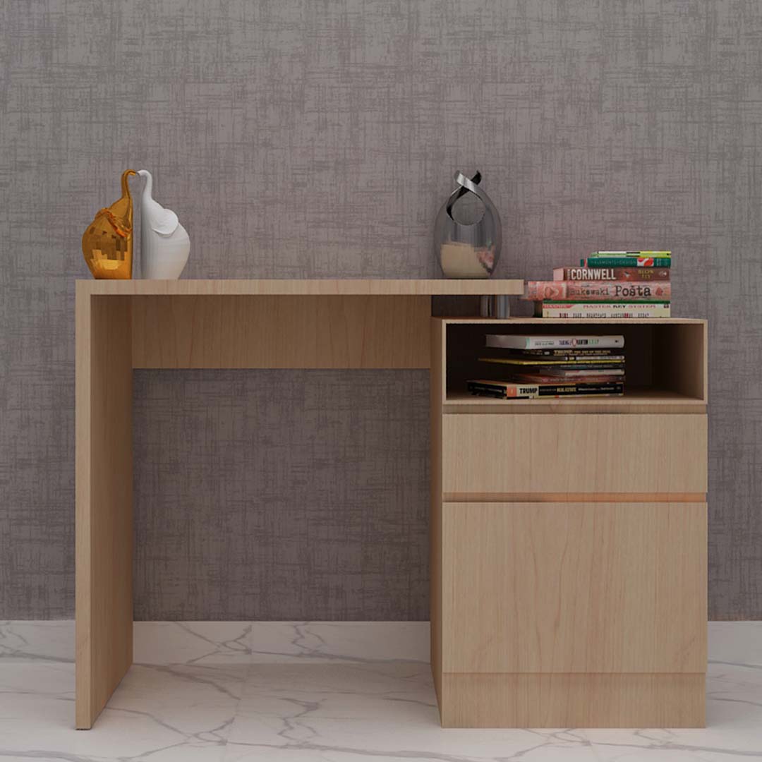 Ebansal Wood Workstation Study Table For Office/Home In Fusion Maple