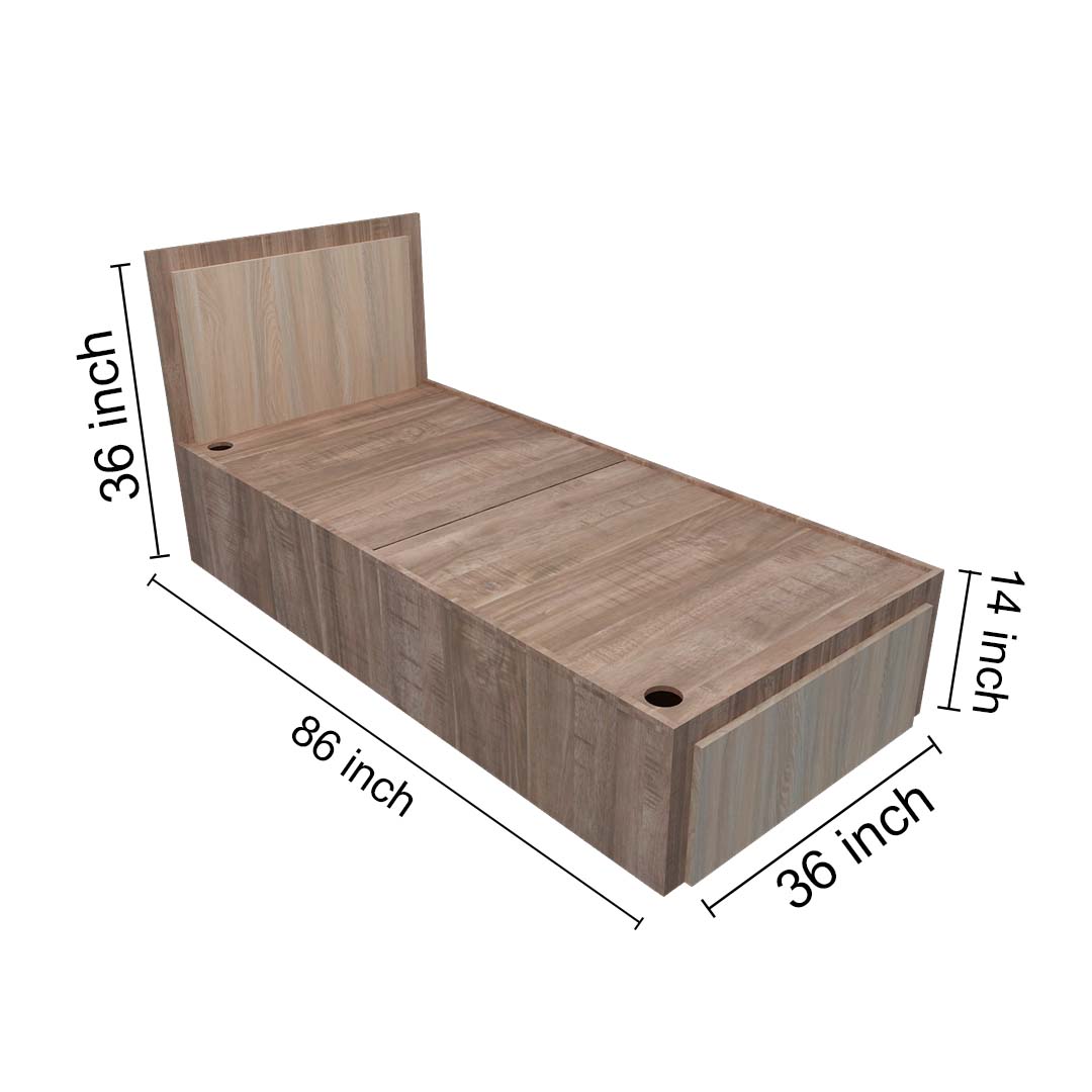 Classic Storage Single Bed(Single Size Bed in Engling Oka Drak)