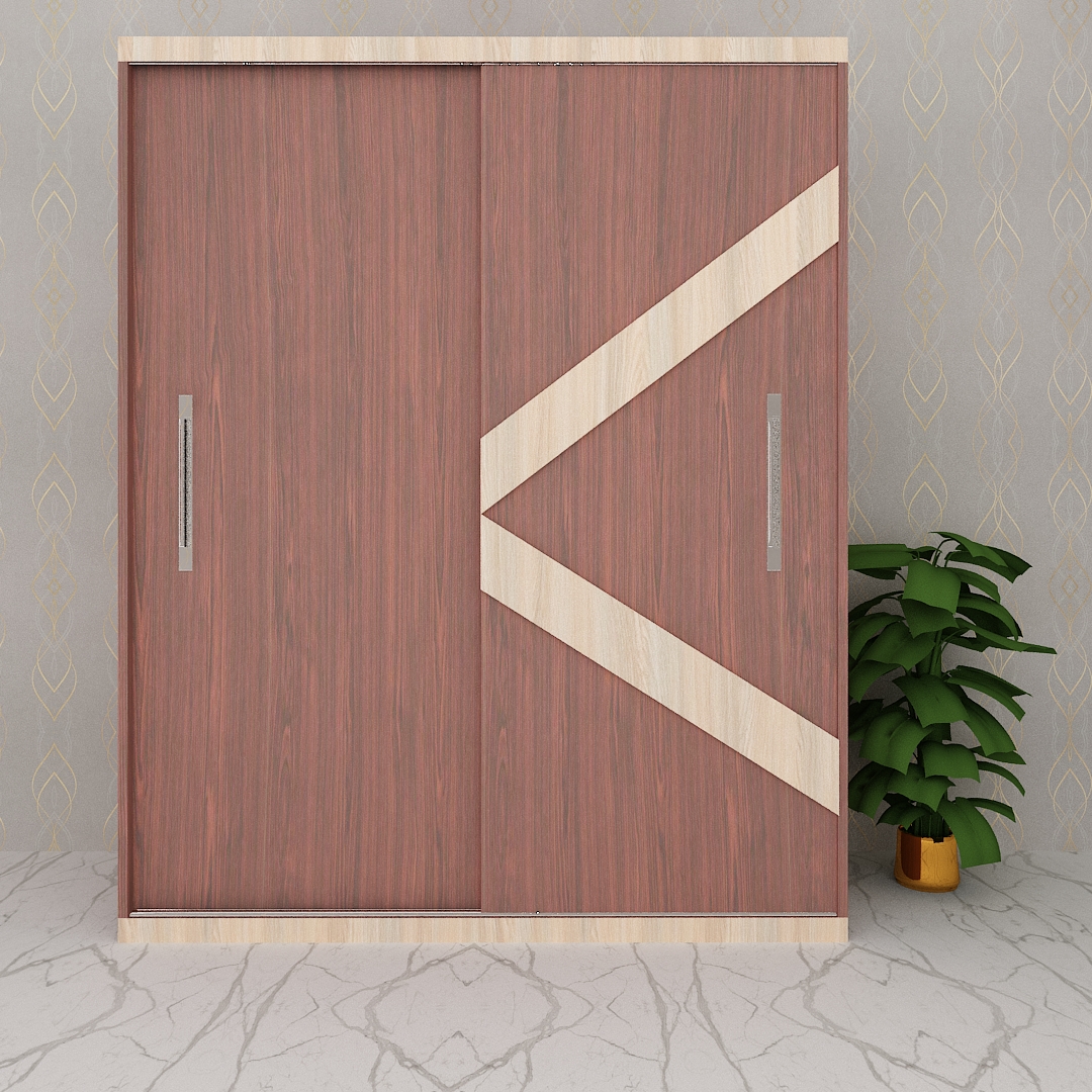 Design Sliding Wardrobe (In Rose Wood & Rolex Light)