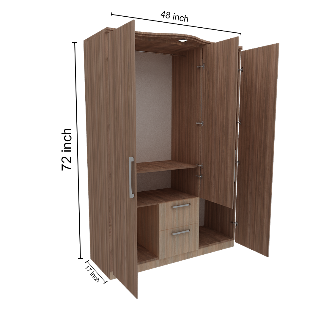 New Stylish  wooden 3 door wardrobe In Enghlish Oak dark