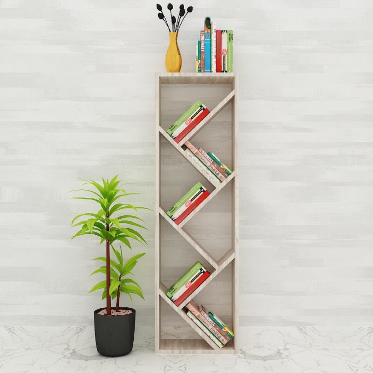 ZigZag Modern Bookcase (In English Oak Light)
