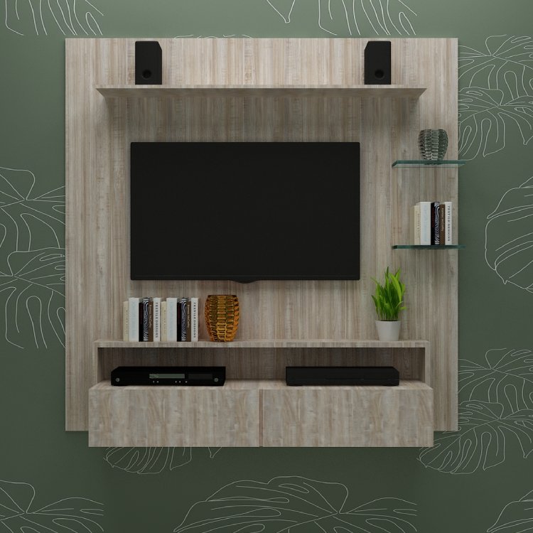 Simple Stylish Wooden Tv Unit (In English Oak Light)