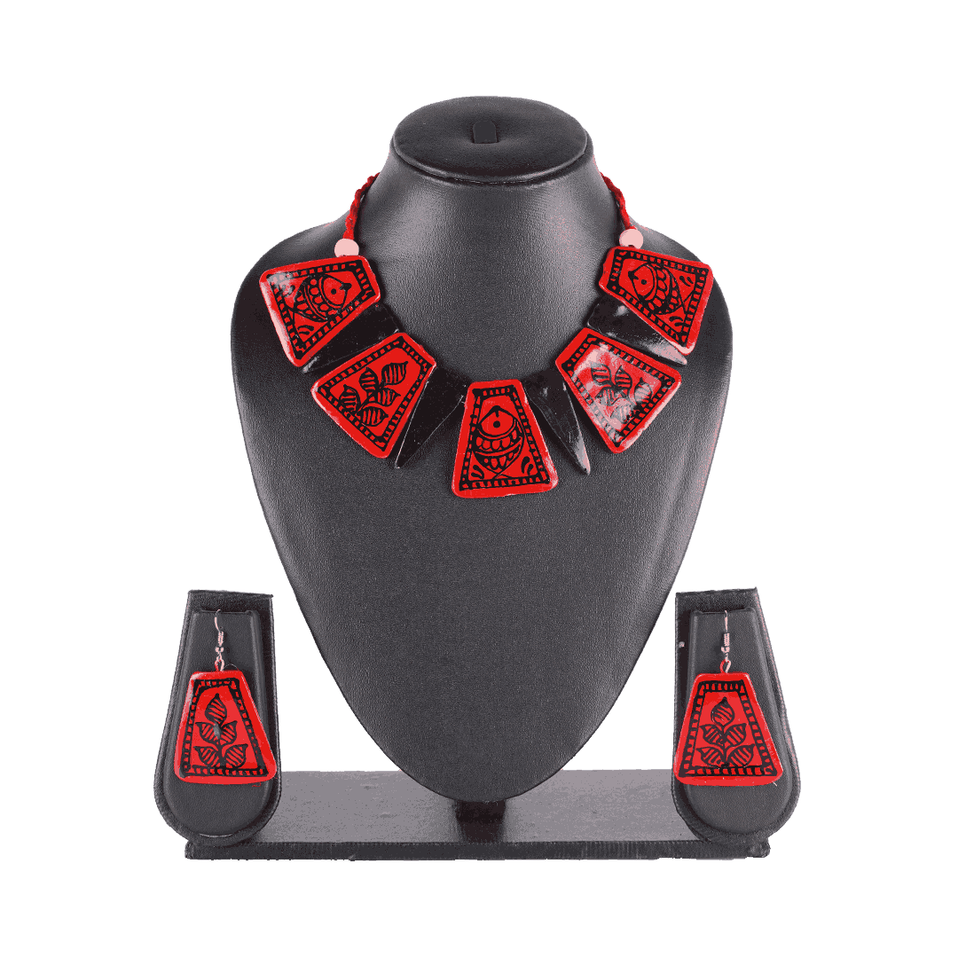 Mix Maxx Hasli Red & Black Ceramic Pendant