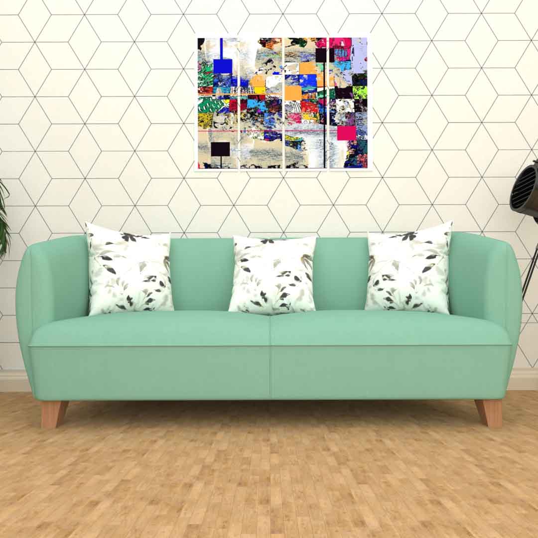 3 Seater Sofas (In Sea Green Color)