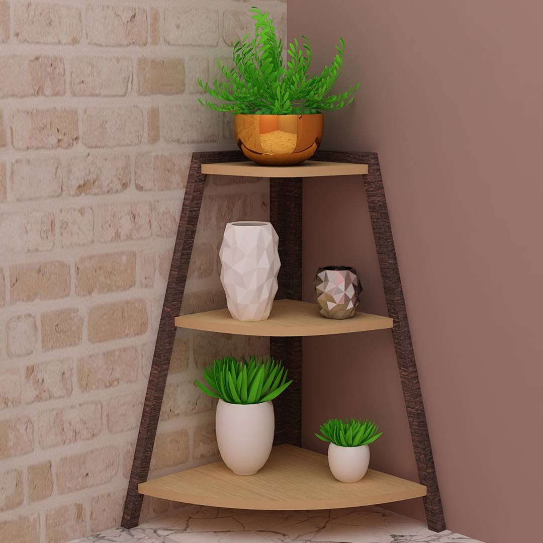 Corner shelf stand
