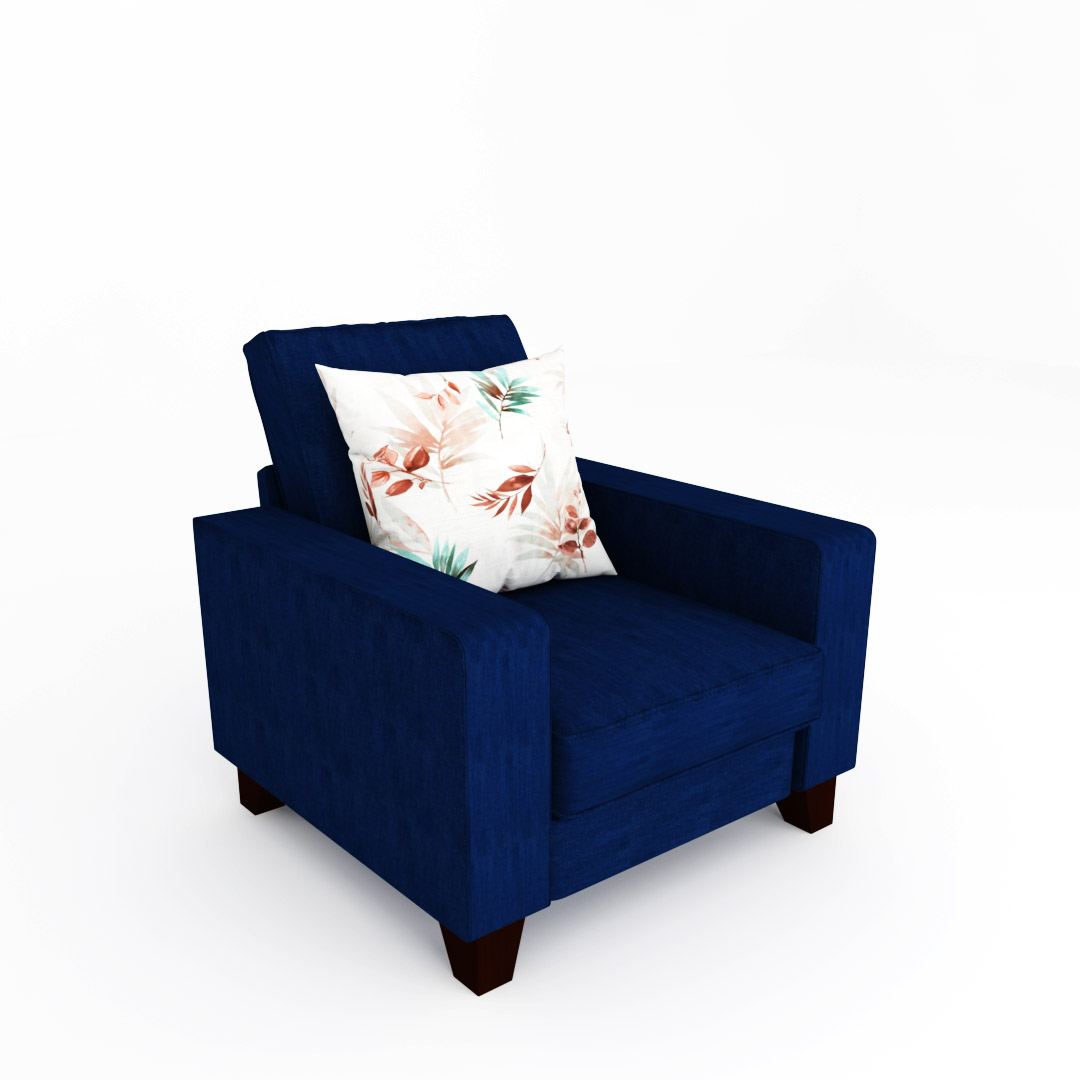 1 Seater Sofas (In Electric Blue)