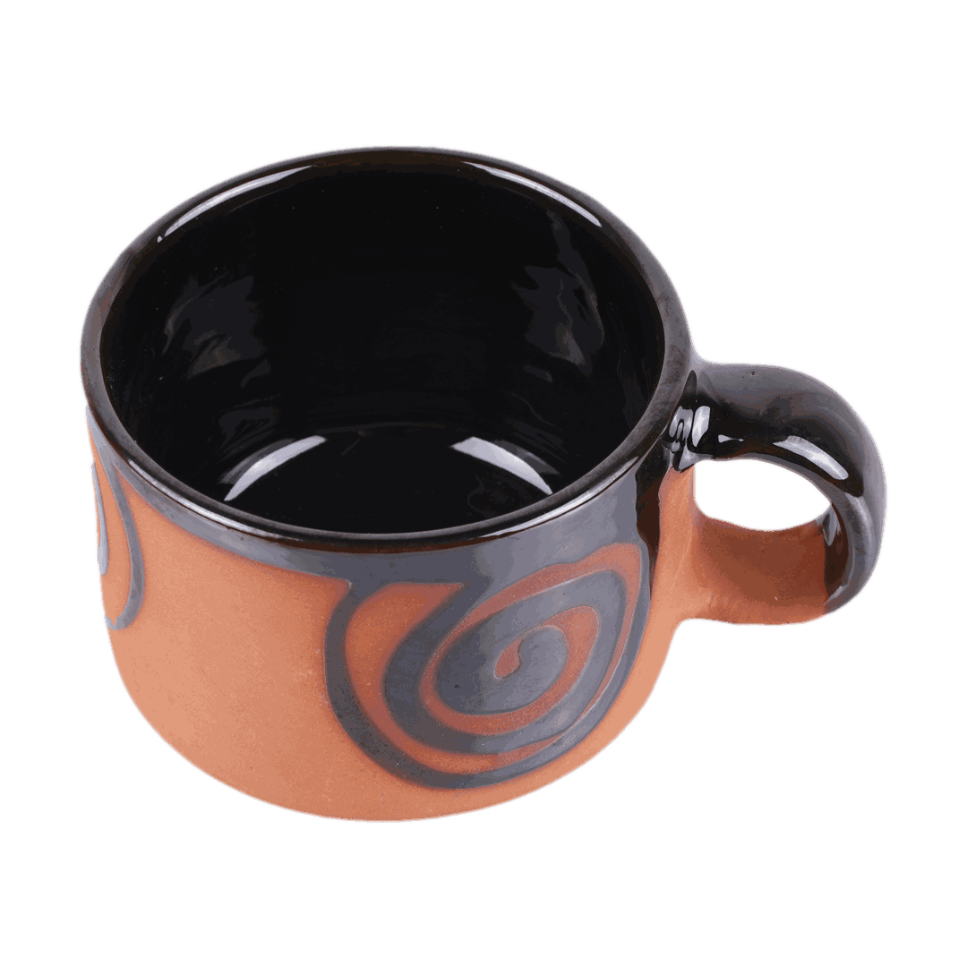 Black Round Ceramic Cup set(6 Pcs)