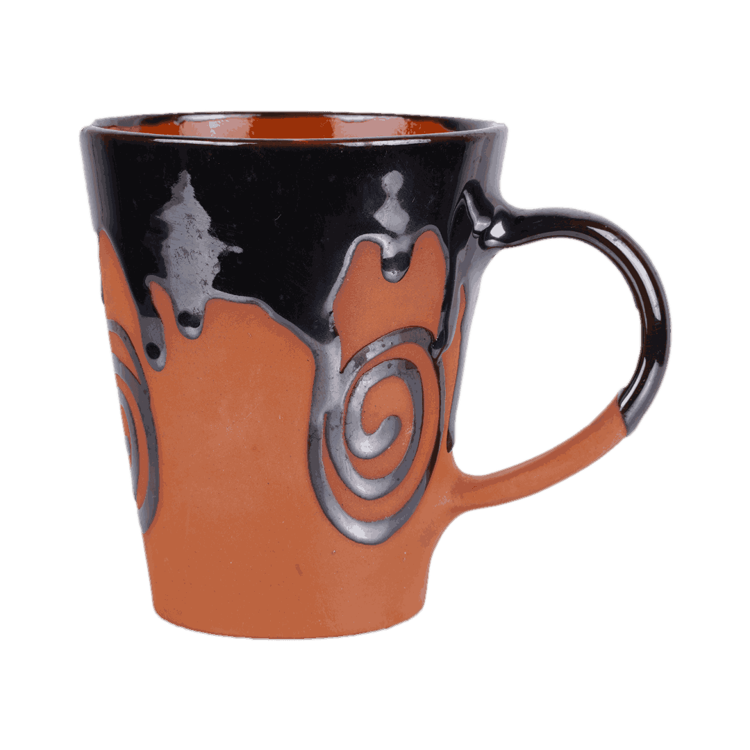 Ceramic Coffee Mug Black Round