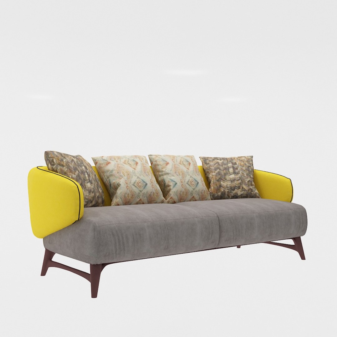 3 Seater Sofa (In Grey color)