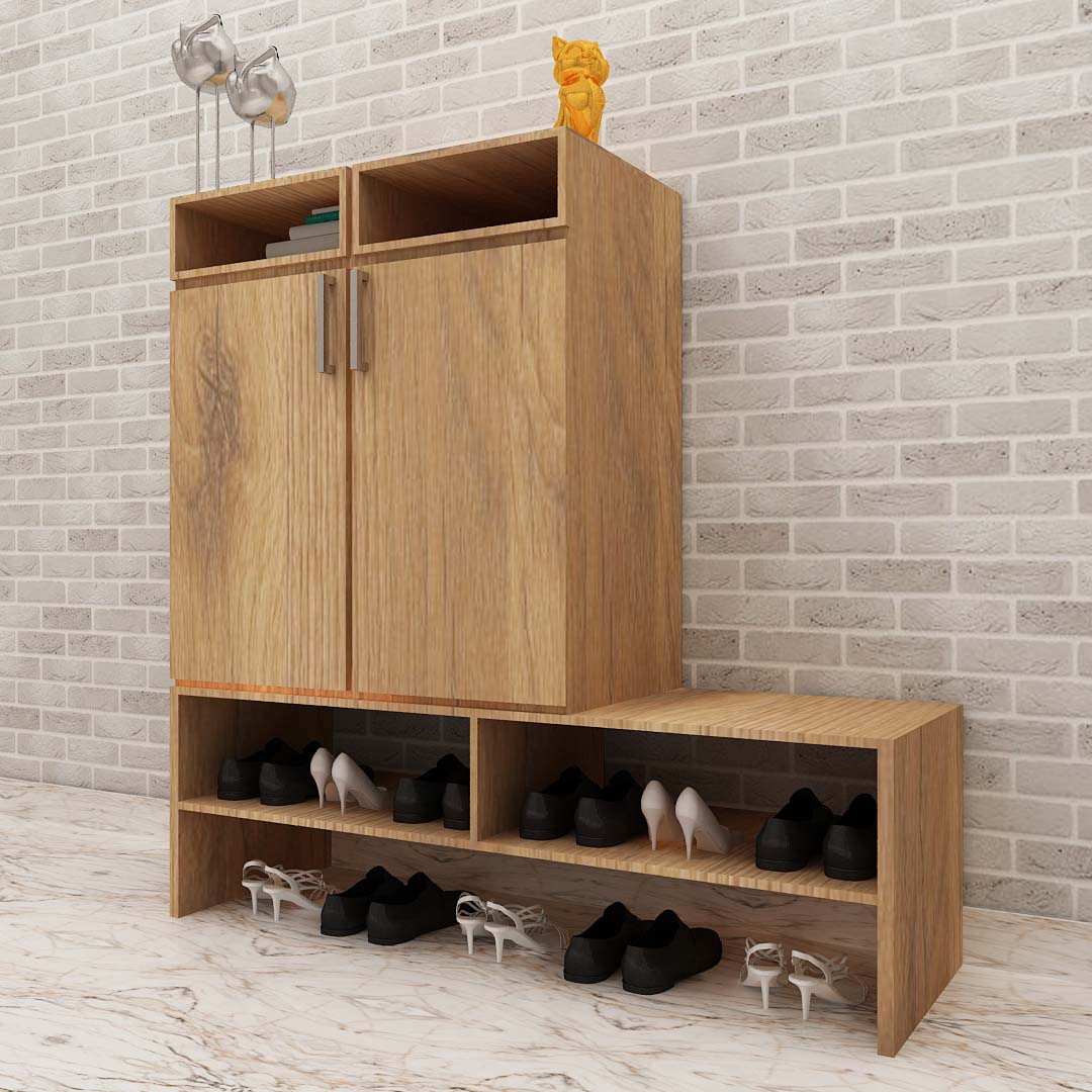 Shoe Cabinet With Sitting (In Matchwell)