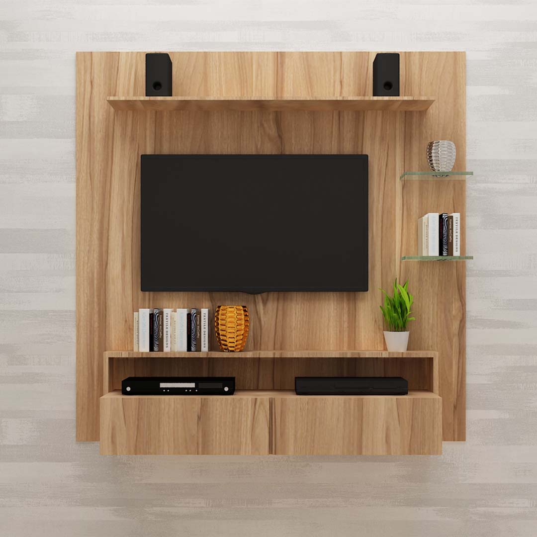 Simple Stylish Wooden Tv Unit (In Asian Walnut)