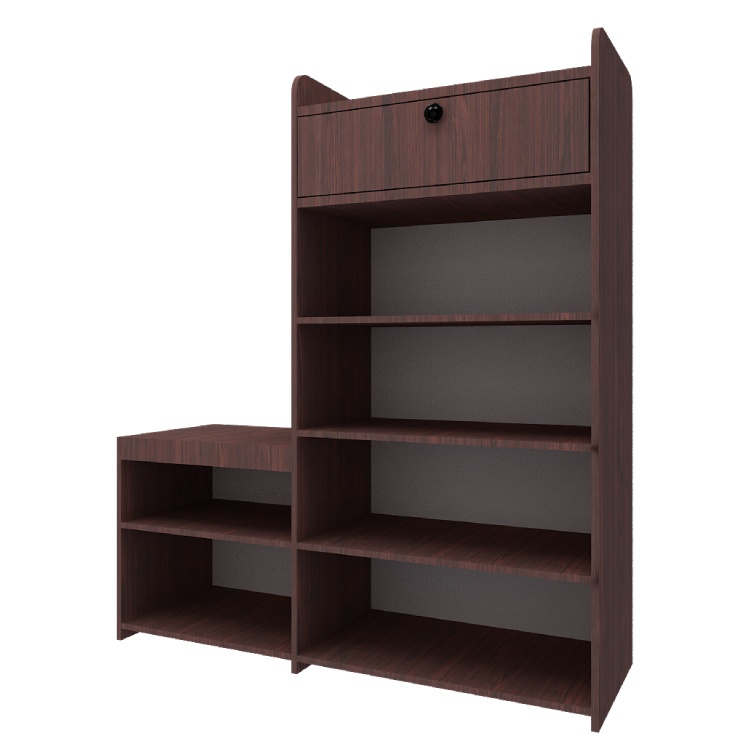 Open Shoe Rack With Sitting  In Rose Wood