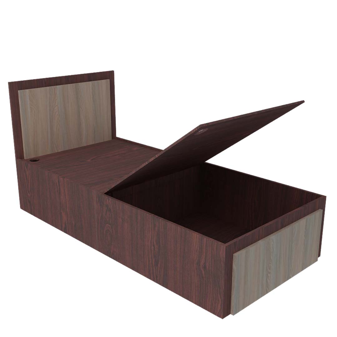 Classic Storage Single Bed(Single Size Bed in Rose Wood)