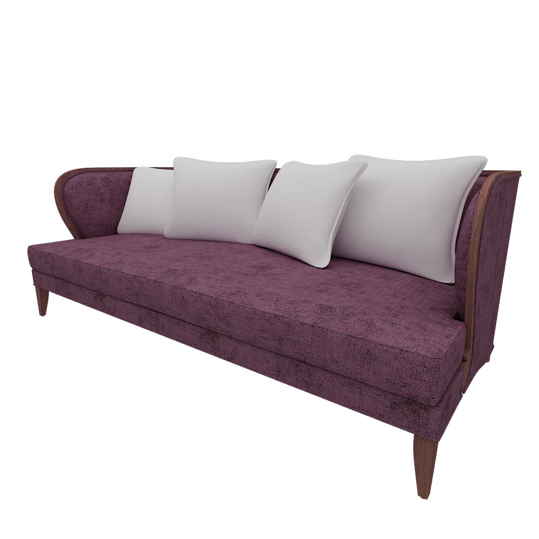 Febo 3 Seater Sofa In Purple Colour