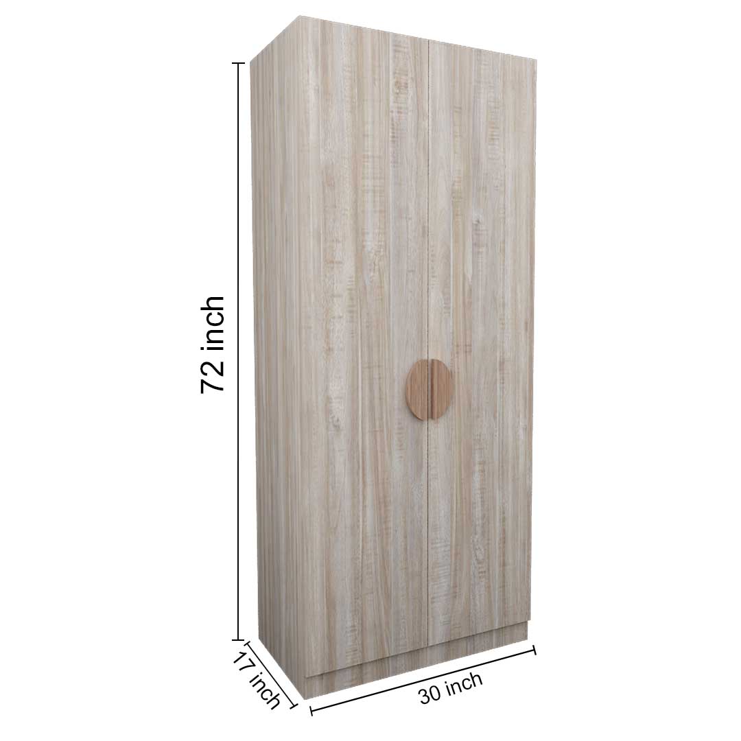Small Engineering Wood Storage Cabinet in English Oak Light