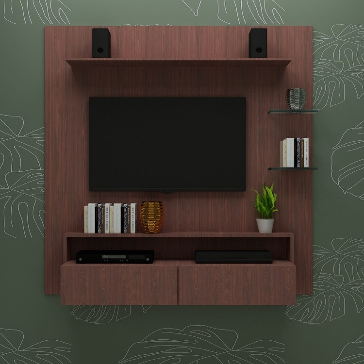 Simple Stylish Wooden Tv Unit (In Rose Wood)