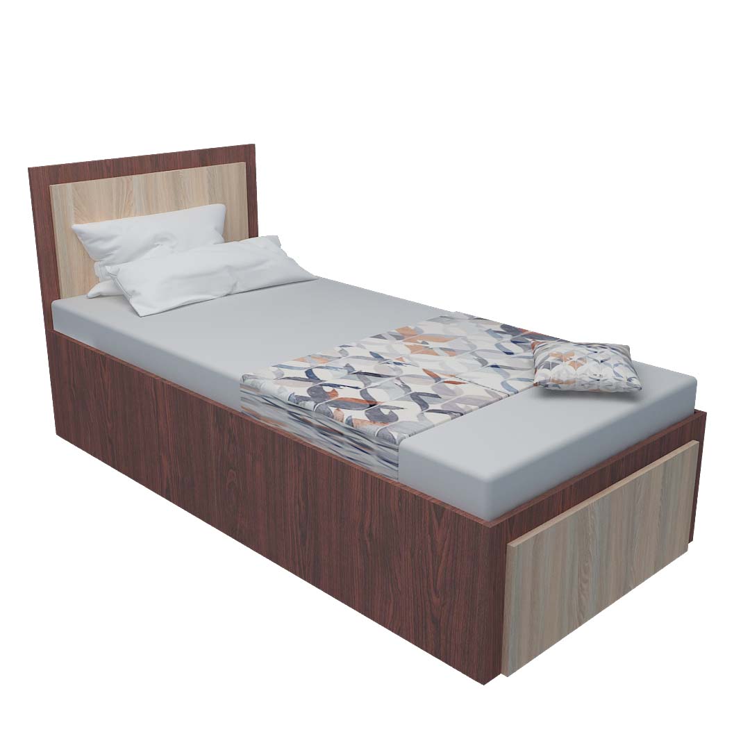 Classic Storage Single Bed(Single Size Bed in Rose Wood)