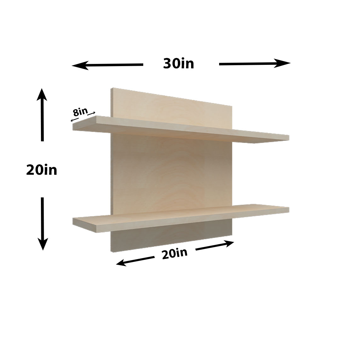 Wooden Style Wall Shelf