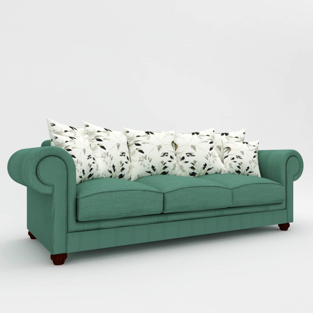 3 Seater Sofas (In sea green color)